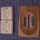 Wooden Soap Dish & Lavender Goat Milk Soap (80g)