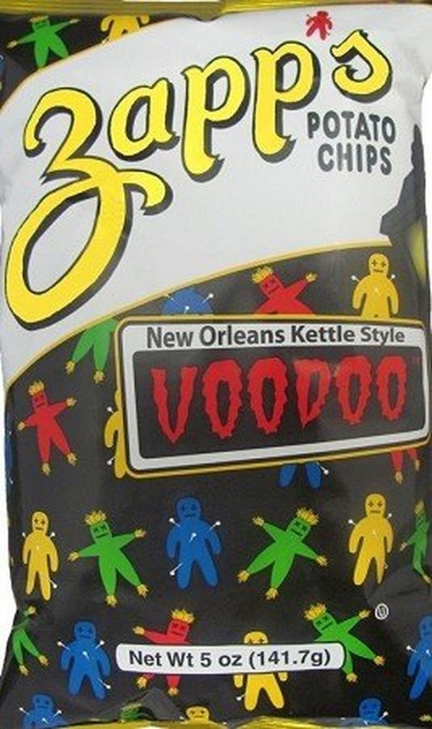 Zapp's Kettle Style Potato Chips Voodoo Flavor 5 Oz. (8 Bags)