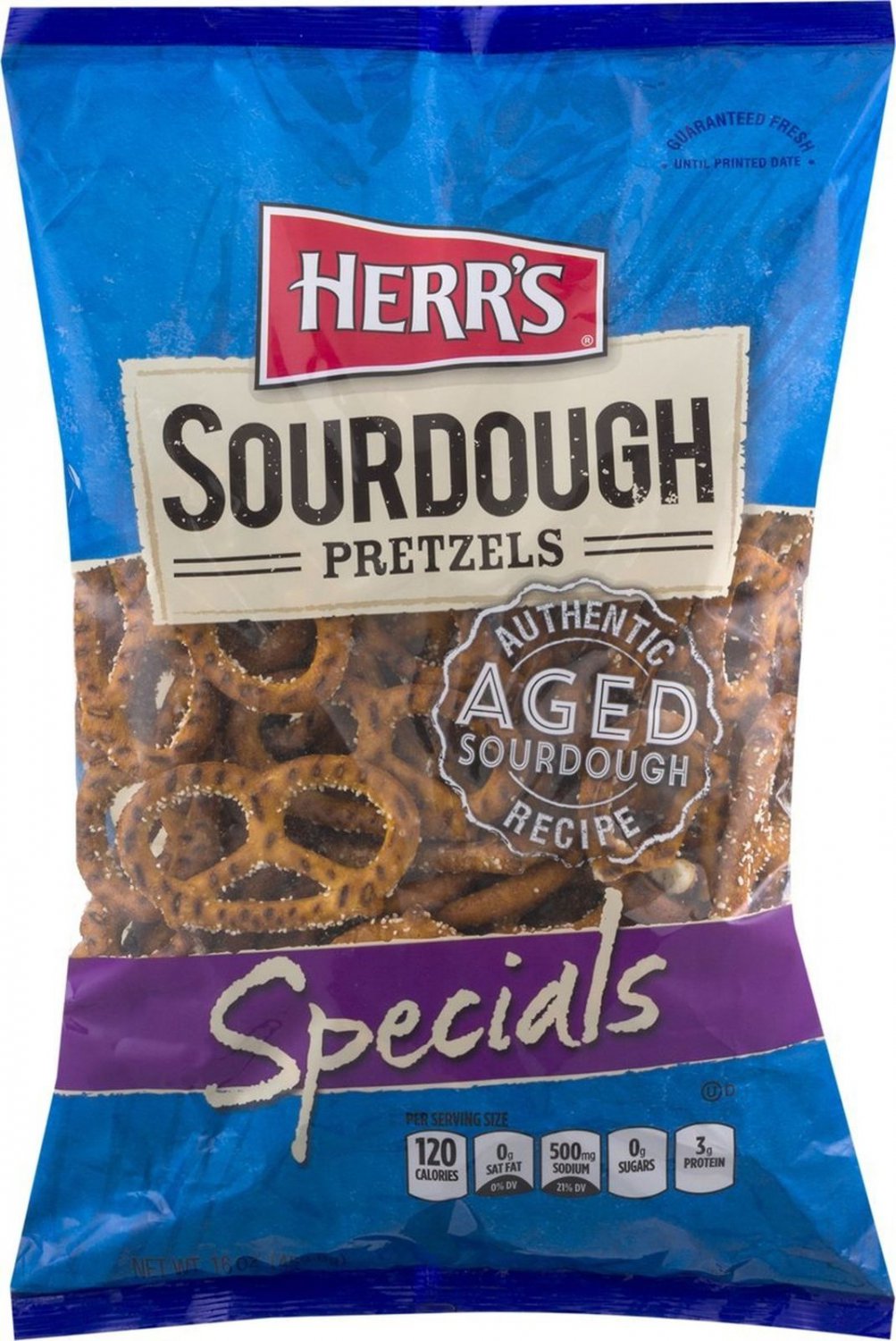 Herr's Authentic Aged Sourdough Pretzels- 16 oz. Bag (Specials, 4 Bags)