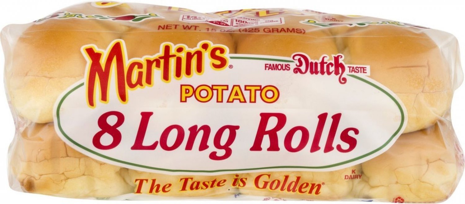 Martin's Famous Pastry Potato Long Rolls- 15 Oz. Bag (4 Bags)