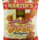 Martin's Honey BBQ Crunchy Ridged Potato Chips 9.5 Ounces (4 Bags)