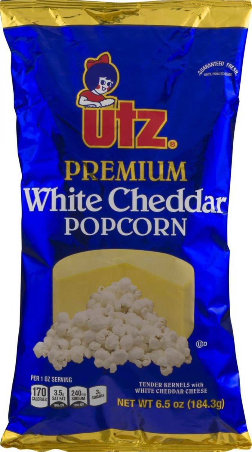 Utz Quality Foods Premium White Cheddar Popcorn 6.5 oz. Bag (4 Bags)