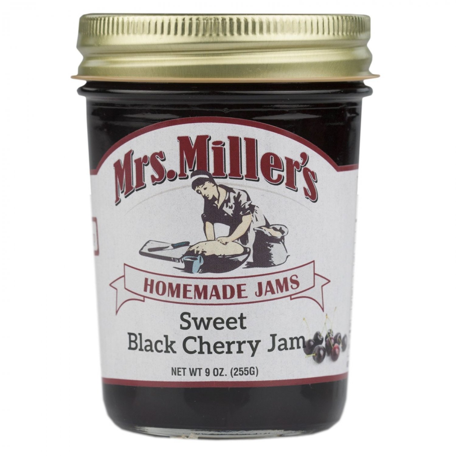 Mrs. Miller's Homemade Sweet Black Cherry Jam 9 oz. (3 Jars)