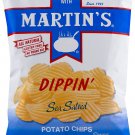 Martin's Dippin' Sea Salted Potato Chips 9.5 Ounces (4 Bags)