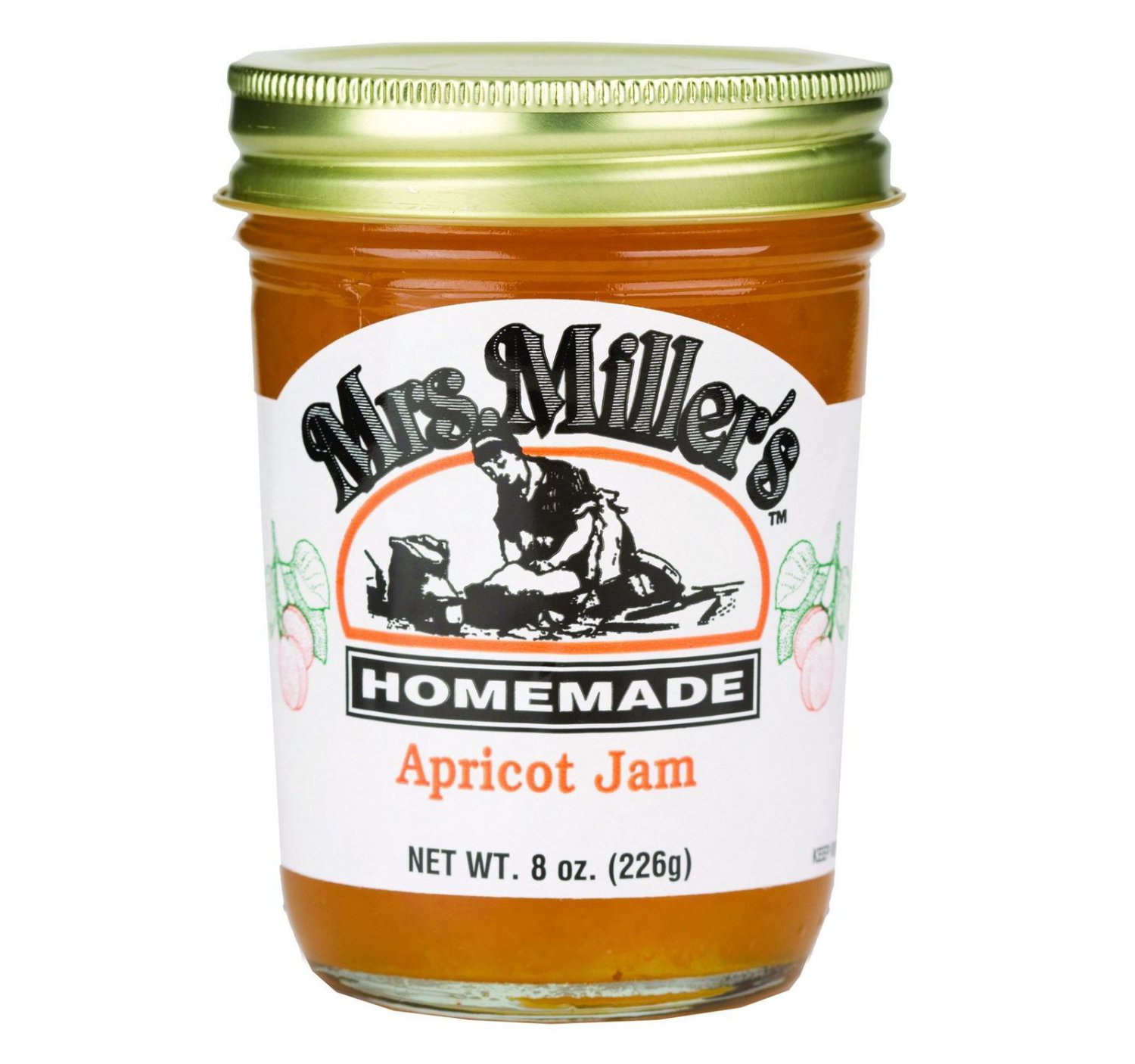 Mrs. Miller's Apricot Jam 8 oz. (2 Jars)