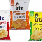 Utz Original, Honey BBQ & Salt'n Vinegar Family Size Potato Chip Variety 3-Pack