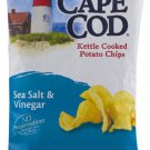 Cape Cod Kettle Cooked Potato Chips- Sea Salt & Vinegar (4 Bags)