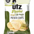 Utz Dill Pickle Flavored Potato Chips 7.5 Ounce Hungry Size Bag (4 Bags)