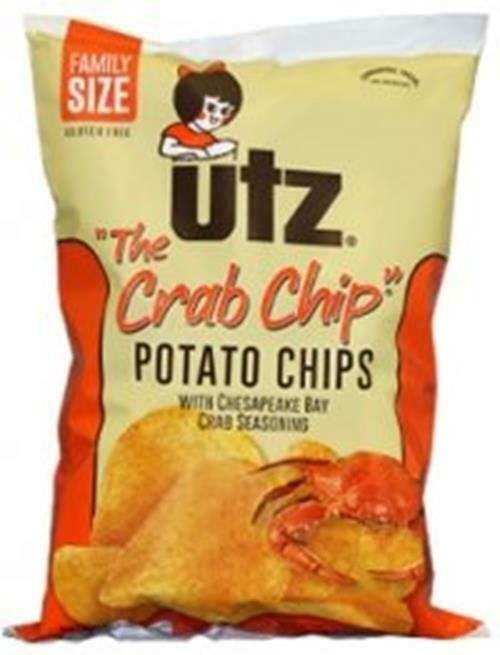 Utz Potato Chips "The Crab Chip" 9 Oz Bag (4 Bags)