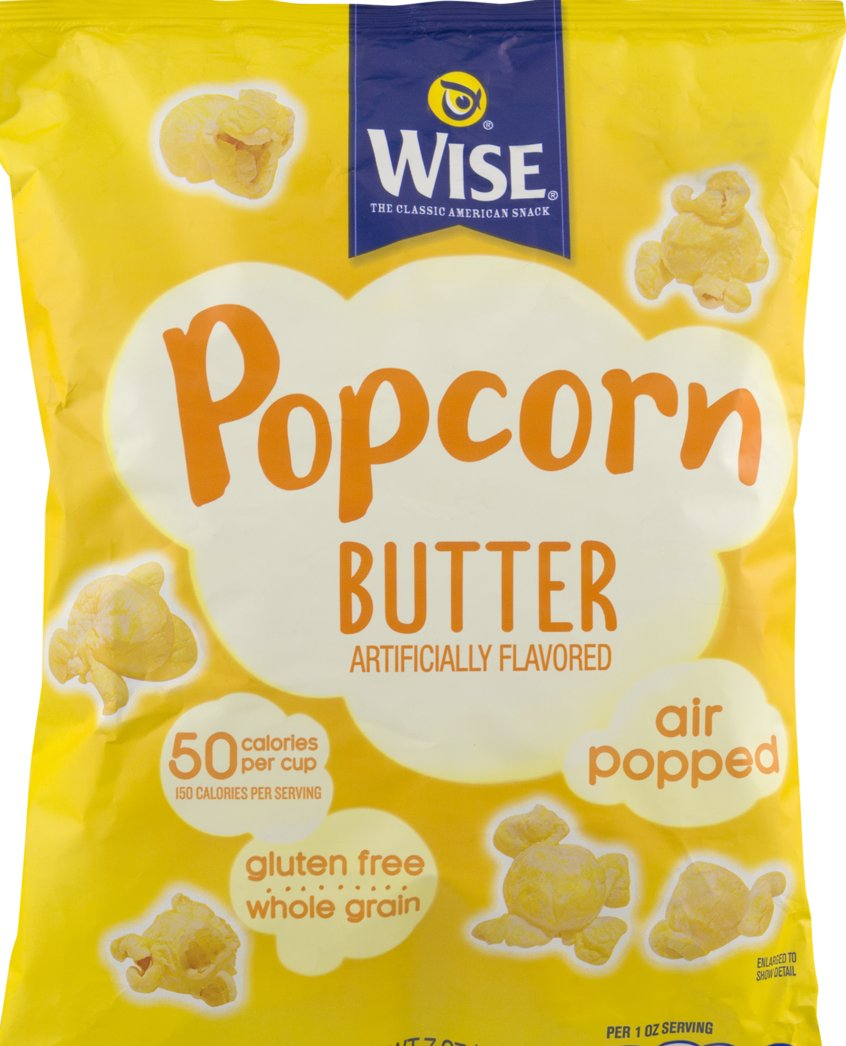 Wise Foods Air Popped Butter Popcorn 6 oz. Bag (3 Bags)
