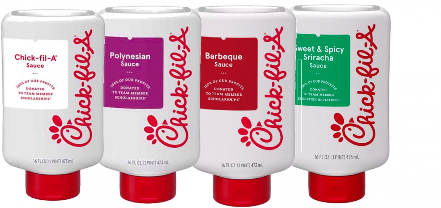 Chick-Fil-A Original, Polynesian, B-B-Q & Sriracha Sauce, Variety 4-Pack