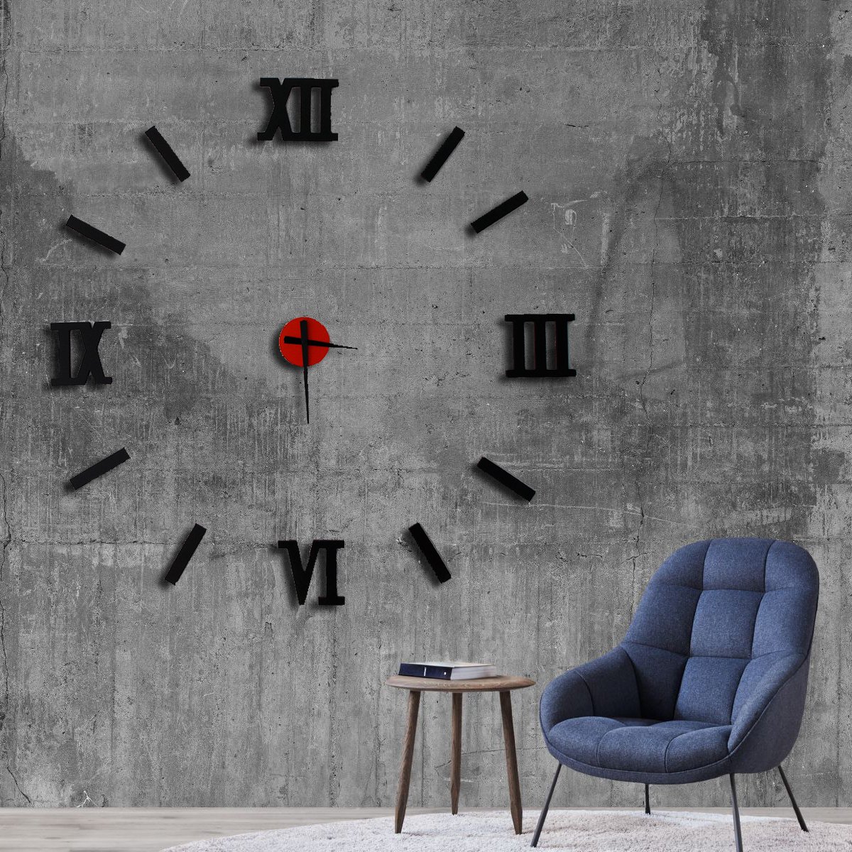 Modern Wall Clock,Large Unique Wood,Engagement Wedding Gift,Living Room ,Home decor ,Gift for Friend