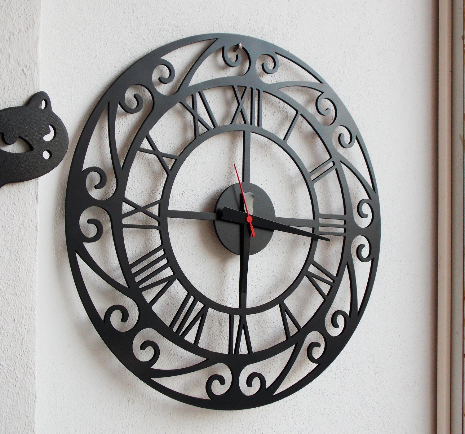 Large Wall Clock,Modern Wall Clock,Engagement Wedding Gift,Large Unique Wood,Home decor