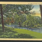Duck Lake, Forest Park, Saint Louis, MO, color, ppc, unused, linen