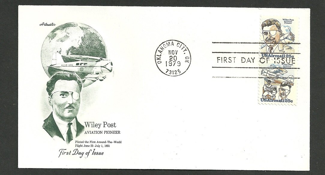FDC, C96a, 25&Acirc;&cent; Willey Post, air mail, PR, Artmaster Cachet, UA