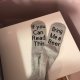 Socks with sayings