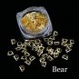 Christmas Gold Nail Glitter Sequins Pumpkin Crown 3D Cartoon Hollow Metal Manicure Flake