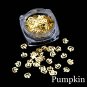 Christmas Gold Nail Glitter Sequins Pumpkin Crown 3D Cartoon Hollow Metal Manicure Flake
