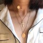 Choker Trendy Multi Layered Chain Gold Silver Jesus Big Cross Pendant Necklace women Jewelry
