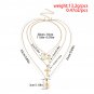 Choker Trendy Multi Layered Chain Gold Silver Jesus Big Cross Pendant Necklace women Jewelry