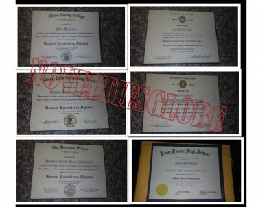 GED Certificate Only (Novelty) Free Shipping