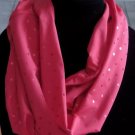 Red Faux Sequin Infinity Scarf