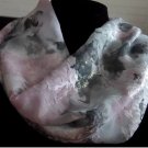 Sparkling Silver on Blush pink Infinity Scarf