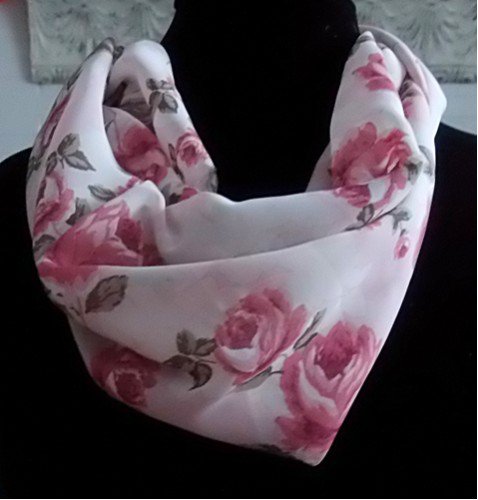 Blush Rose Chiffon Infinity Scarf