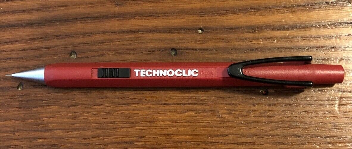 RARE Vintage Pentel PN105 Technoclic 0.5mm Mechanical Pencil RED / RUST