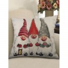 Santa Claus Print Sofa Linen Pillowcase