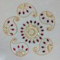Handmade Traditional Mango Shaped Kundan Rangoli Design