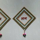 Handmade Traditional Shubh-Labh Rangoli Design