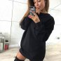 Size XL Black Pullover Women Sweatshirt DM1011