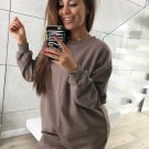 Size M Coffee Pullover Women Sweatshirt DM1011