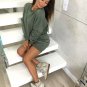 Size M Green Pullover Women Sweatshirt DM1011