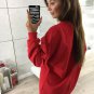 Size M Red Pullover Women Sweatshirt DM1011