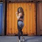 Size S Grey Heart-Shape Sports Yoga Women Fashion Leggings DM1016
