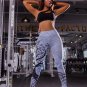 Size XL Grey Tree Printed Sports Yoga Women Fashion Leggings DM1017