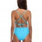Size L Blue Bandage Women One-Piece Bikini Swimwear DM1063