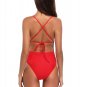 Size XL Red Bandage Women One-Piece Bikini Swimwear DM1064