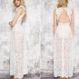 Size S White Sexy Lace Beach Holiday Dress DM1070