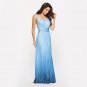 Size M Blue Gradient Sexy Cross Bandage Evening Dress DM1077