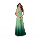 Size L Green Gradient Sexy Cross Bandage Evening Dress DM1077
