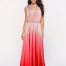 Size M Pink Gradient Sexy Cross Bandage Evening Dress DM1077