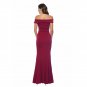 Size M Wine V-neck Split Women Elegant Dress DM1079