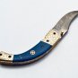 8.5" Handmade Damascus Folding Pocket knife Hunting knife 100% Handmade Damascus Steel Handle