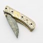 Handmade Damascus Folding Pocket knife Hunting knife 100% Handmade Damascus Steel Handle Silver