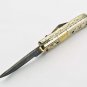 Handmade Damascus Folding Pocket knife Hunting knife 100% Handmade Damascus Steel Handle Silver