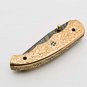 7.5'' Folding Hunter Pocket Knife Custom Hand Made Forged Damascus Steel Bowie Knife