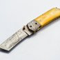 Handmade Damascus Folding Pocket knife Hunting knife 100% Handmade Damascus